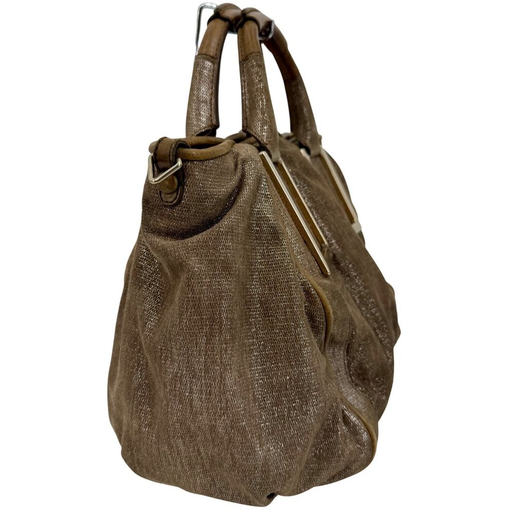 VTG Chloé Shimmer Suede Satchel Handbag | Indie Sleaze Office Siren Mob Wife Y2K - Picture 7 of 16